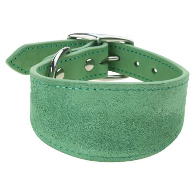 JTQYFI Soft Leather Adjustable Dog Collar for Lurchers and Sighthounds