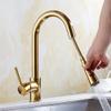 YCVAWEOD Gold Pull-Down Kitchen Faucet, High-Arc, 2 Spray Modes view 3