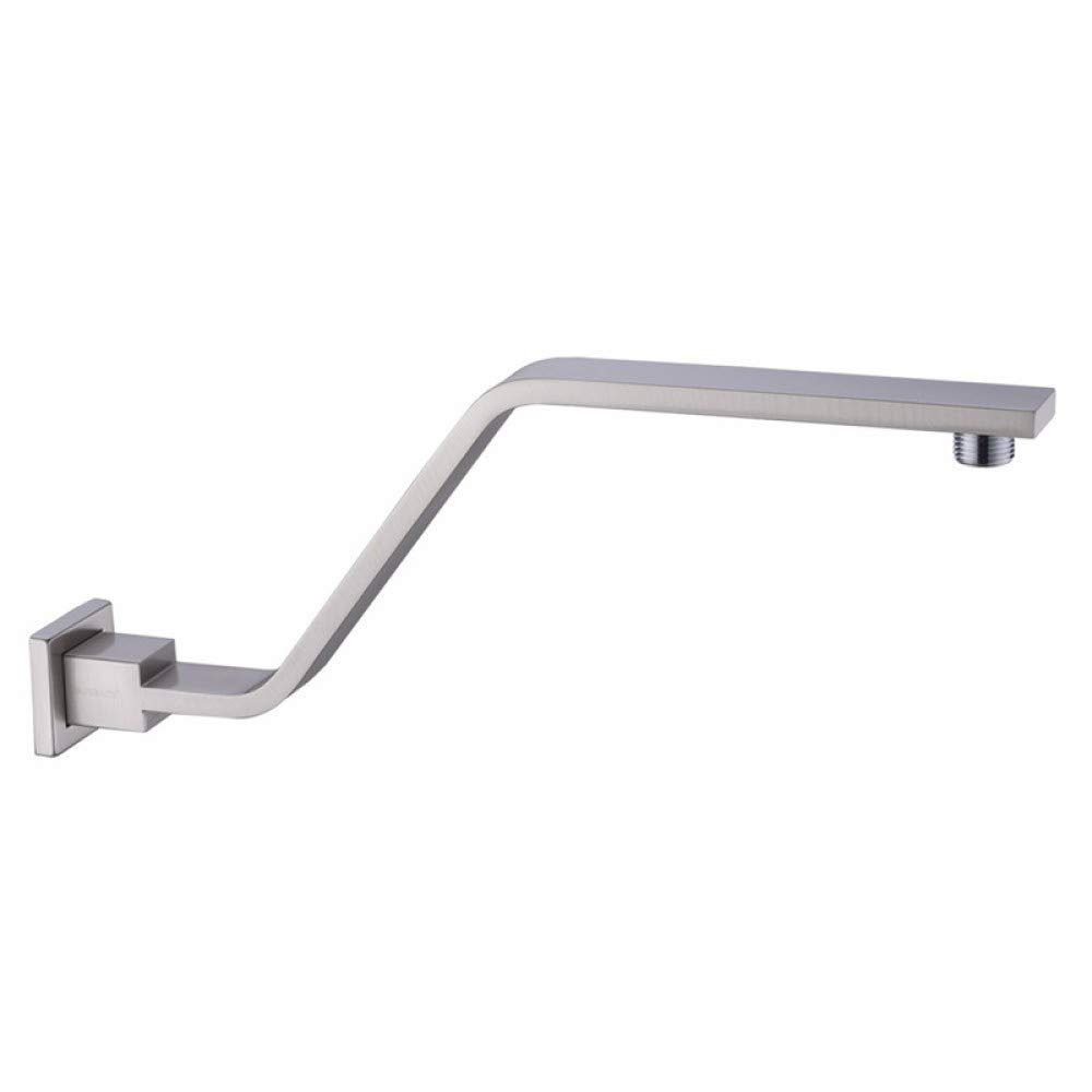 YCVAWEOD Brass Shower Arm Extension - Height-Adjustable, Chrome, Brushed Nickel, Oil-Rubbed Bronze - Wall-Mounted Showerhead Holder for Improved Shower Experiences LWX
