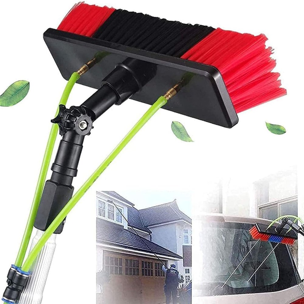 Telescopic Window Cleaning Set with Water-Fed Brush