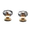 WAFOHSR 10-Pack Gold-Tone Acrylic Diamond Cabinet Knobs view 1