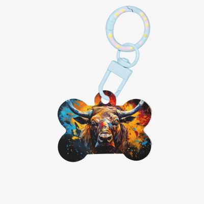 Majestic Rhinoceros Personalized Acrylic Pet ID Tags