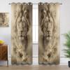 Mistela Blackout Curtains, Lion Head Safari Design, 2-Piece Set, H175 x W140 cm view 1