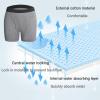 Alldry Men's Ultra-Absorbent Incontinence Boxer Briefs, Reusable, Blue, L view 4