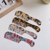 Acetate Wide-Tooth Comb with Handle, 18.5 cm, Leopard Print view 2