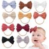 Baby Bow Headbands, 10-Piece Nylon Set for Girls view 1