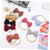 Baby Bow Headbands, 10-Piece Nylon Set for Girls view 3