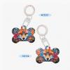 Beautiful Abstract Wolf Pet Tag, Personalized Acrylic ID Tag view 4