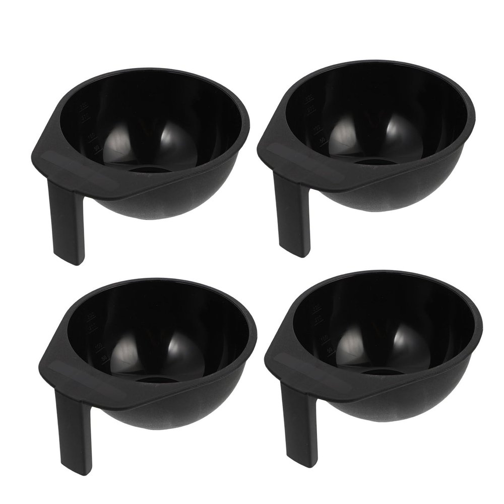 Beaupretty 4-Piece Plastic Hair Dye Mixing Bowls, Reusable and Easy to Clean