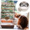 WOONEKY Hanging Stainless Steel Dog Bowl, Double-Layer, Non-Slip and Leak-Resistant view 4
