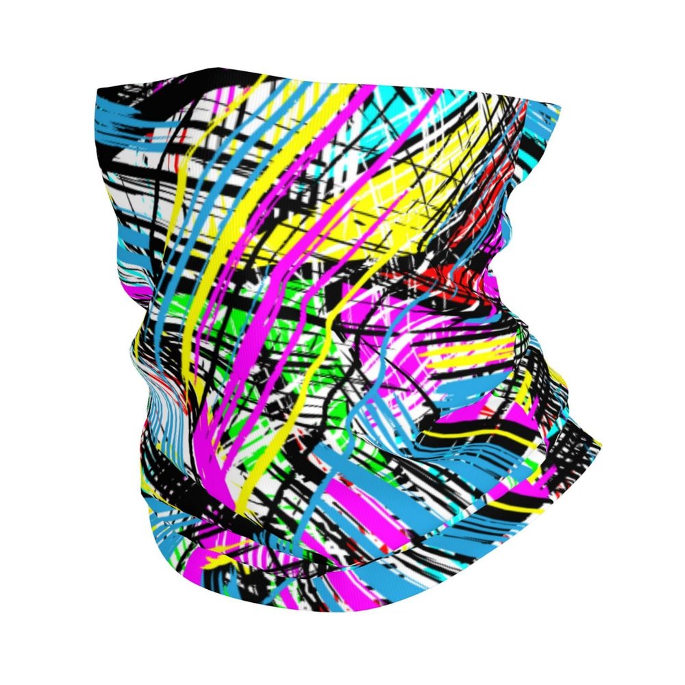 Quick-Drying Headscarf, Balaclava, Random Painting, Iti Sport Abstract Colorful Sports Tube Scarf for Men, Hiking, Yoga