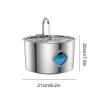 Stainless Steel Cat Water Fountain, Automatic Pet Water Dispenser, Quiet and Durable, 8.27 x 7.87 in view 2