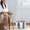 Stainless Steel Cat Water Fountain, Automatic Pet Water Dispenser, Quiet and Durable, 8.27 x 7.87 in view 3
