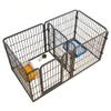 MIDUOLAI Black Metal Dog Playpen, 160 × 80 × 80 cm, 7-Piece Adjustable Indoor/Outdoor Pen for Small to Medium Dogs view 1
