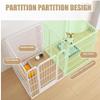 MIDUOLAI Black Metal Dog Playpen, 160 × 80 × 80 cm, 7-Piece Adjustable Indoor/Outdoor Pen for Small to Medium Dogs view 4