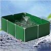 Temporary Fish Holding Tank with Drain Valve, 1 x 1 m Canvas Aquarium Pool for Turtle Breeding view 1
