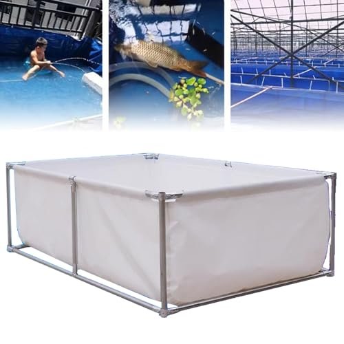Temporary Fish Holding Tank with Drain Valve, 1 x 1 m, for Turtle Breeding