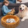 Plush Warm Calming Donut Bed for Cats and Small Dogs view 3