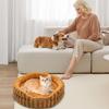 Plush Warm Calming Donut Bed for Cats and Small Dogs view 4