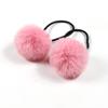 Blausky 10-Pack Pom-Pom Hair Ties for Women, 5 cm Pompoms, Dark Pink view 1