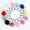 Blausky 10-Pack Pom-Pom Hair Ties for Women, 5 cm Pompoms, Dark Pink view 4