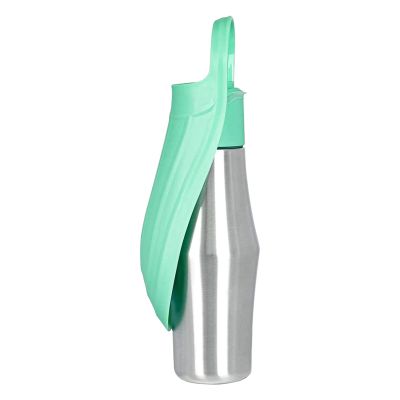 750 mL Stainless Steel Dog Water Bottle with Bowl, Leakproof