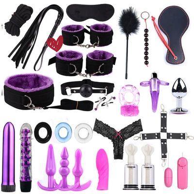 ZeeKoug New 28-Piece Extreme Sports Training Set in Purple, Indoor Hand, Leg and Hip Exercise Equipment Accessories, Couple Gift