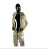 TUNAYI Transparent Latex Rubber Hooded Roleplay Bodysuit, M view 1