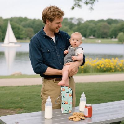 Insulated Water Bottle Sleeve and Travel Cup Holder Bag