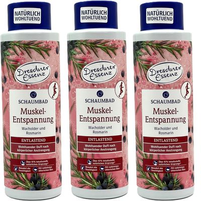 3-Pack Dresdner Essenz Muscle Relaxation Bubble Bath, 3 x 500 ml