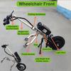 PioMue 500 W Wheelchair Power Attachment, Electric Handbike, Shock Absorbers, Horn, 3-Speed Settings, Type A view 2