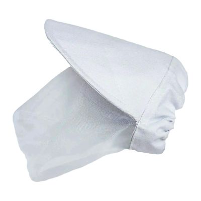 FewNvWa Dog Field Protection Mesh Muzzle, Protective Hood and Face Cover, Durable Polyester, White, M