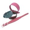 Adjustable Wide Leather Dog Collar for Large Sighthounds view 3