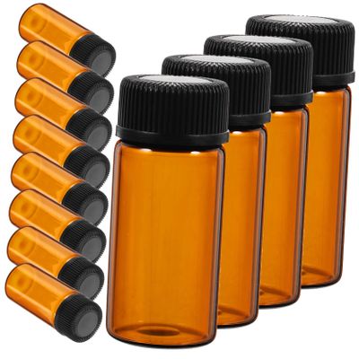 CTIRCHIU 100-Pack 3 mL Brown Glass Dropper Bottles for Essential Oils
