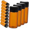 CTIRCHIU 100-Pack 3 mL Brown Glass Dropper Bottles for Essential Oils view 1