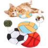 3pcs Set Cute Plush Crinkle Cat Toy view 2