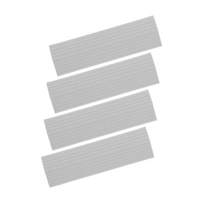 PLAFOPE 4-Piece Door Threshold Ramps for Robot Vacuums, Non-Slip Indoor Ramp, Gray Durable Material