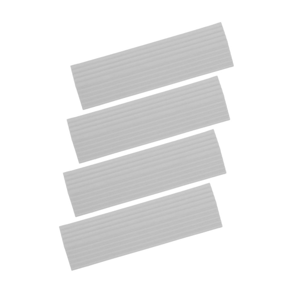 PLAFOPE 4-Piece Door Threshold Ramps for Robot Vacuums, Non-Slip Indoor Ramp, Gray Durable Material