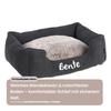 Personalized Fahra Rectangular Dog Bed, 65 × 50 × 20 cm (S), Dark Gray view 3