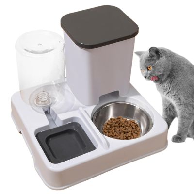 Cat Food and Water Dispenser for Small to Medium Cats