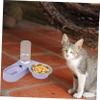 Automatic Pet Food Bowl with Water Dispenser, 1 pc, Purple view 3