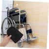 PENIKOKO Wheelchair Footrest Covers, Non-Slip Footrest Padding, 2-Piece Neoprene, Soft and Supportive, Black view 4