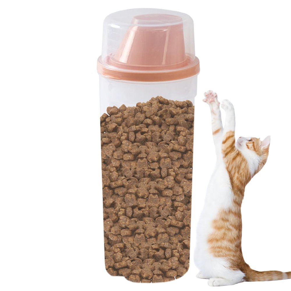 Hermetic Pet Food Container - 2x Transparent Dispensers