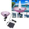 Fockety Solar Birdbath Fountain, Deck-Mounted Birdbath with Adjustable Clamp, Solar Bubbler for Garden, Balcony, Porch, and Outdoor Use (Purple) view 3