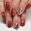 Removable Synthetic Press-On Nails, Red Brown view 1