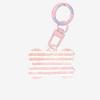 Acrylic Dog Tags, Bone-Shaped, Double-Sided, Pink Striped view 1