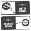 Wheelchair Replacement Wheels with Bearings and Fork Brackets, 1 Set view 4