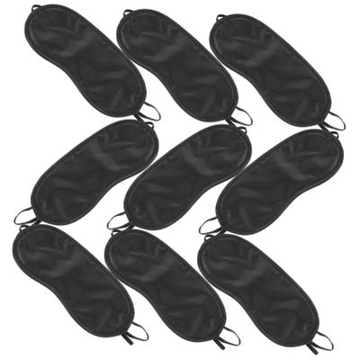 WATIIFUFU Disposable Polyester Sleep Masks, 16-Pack, Black