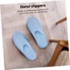 Non-Slip Disposable Guest Slippers for Women, 12 Pairs, Coral Fleece view 2