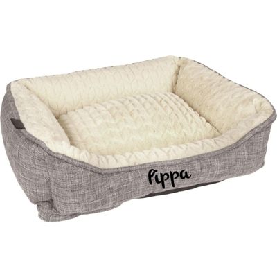 Mainely Personalized Zupo Rectangular Dog Bed 90x65x25 cm Gray